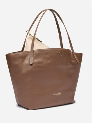 Ariel – Shopper in pelle Marrone