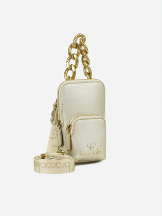 Jinny Jewels – Borsa a tracolla in pelle Platino