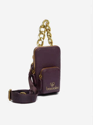 Jinny Jewels – Borsa a tracolla in pelle Bordeaux