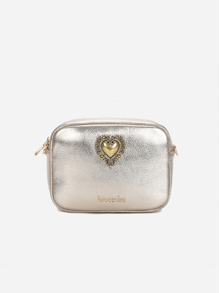 Jinny Leather – Borsa a tracolla in pelle Platino