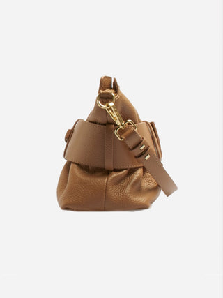 Margot – Tote bag media in pelle Caramel